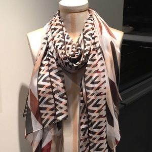 White House Black Market 100% Silk Scarf